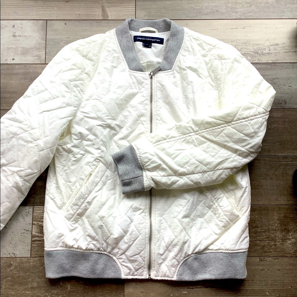 French Connection pale cream jacket size L
